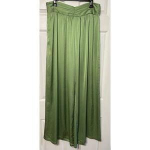 Micas Olive Green Wide Leg High Waist Dressy Palazzo Pants‎ - Size XL